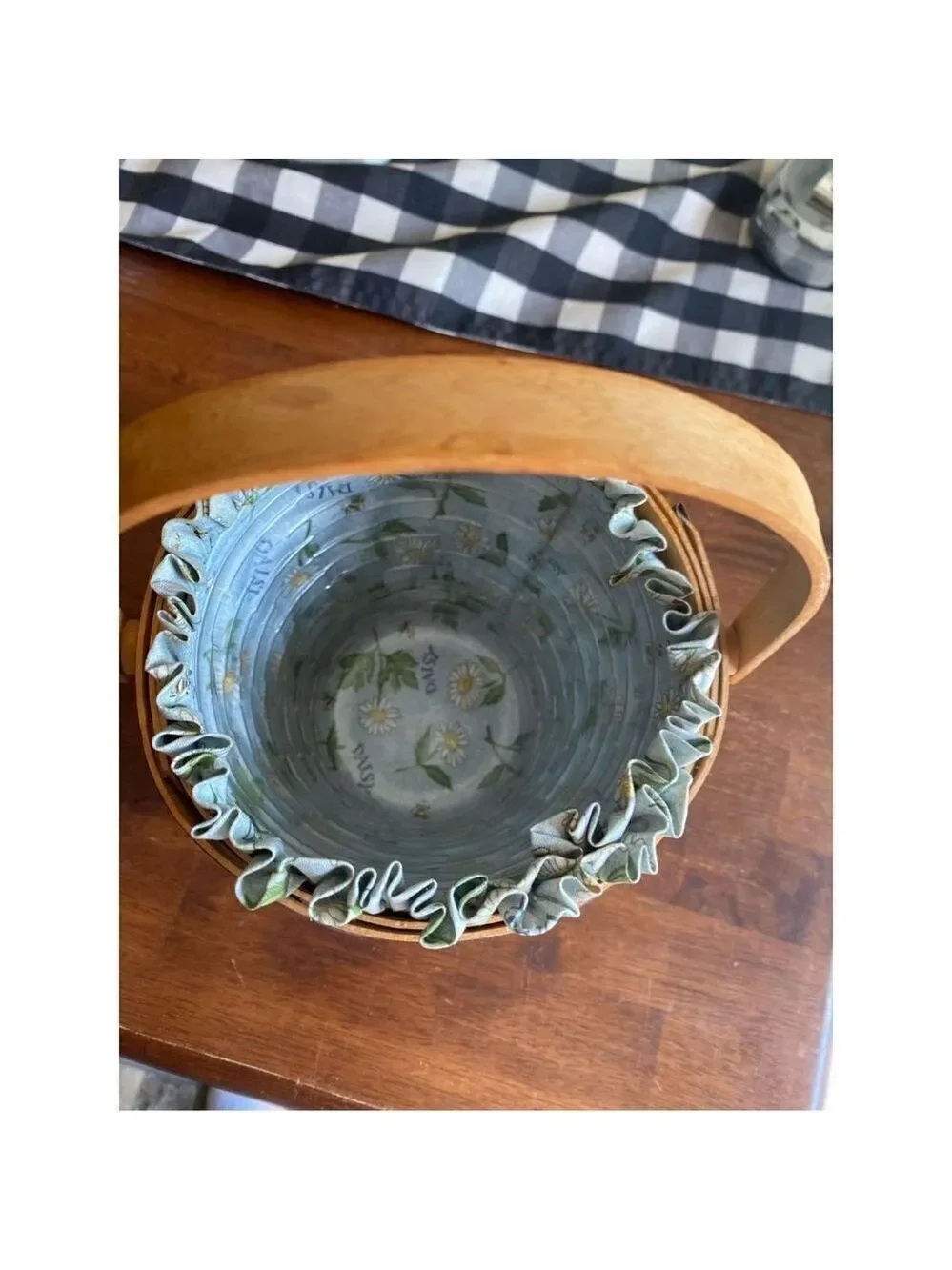 LONGABERGER 1999 DAISY Basket Liner + Plastic Protector